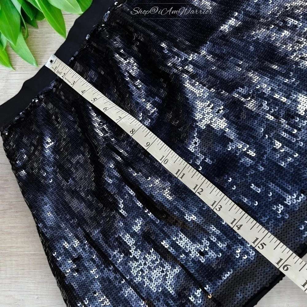 J.Crew Collection silk midnight navy glitterati sequin mini skirt *iamwarrior